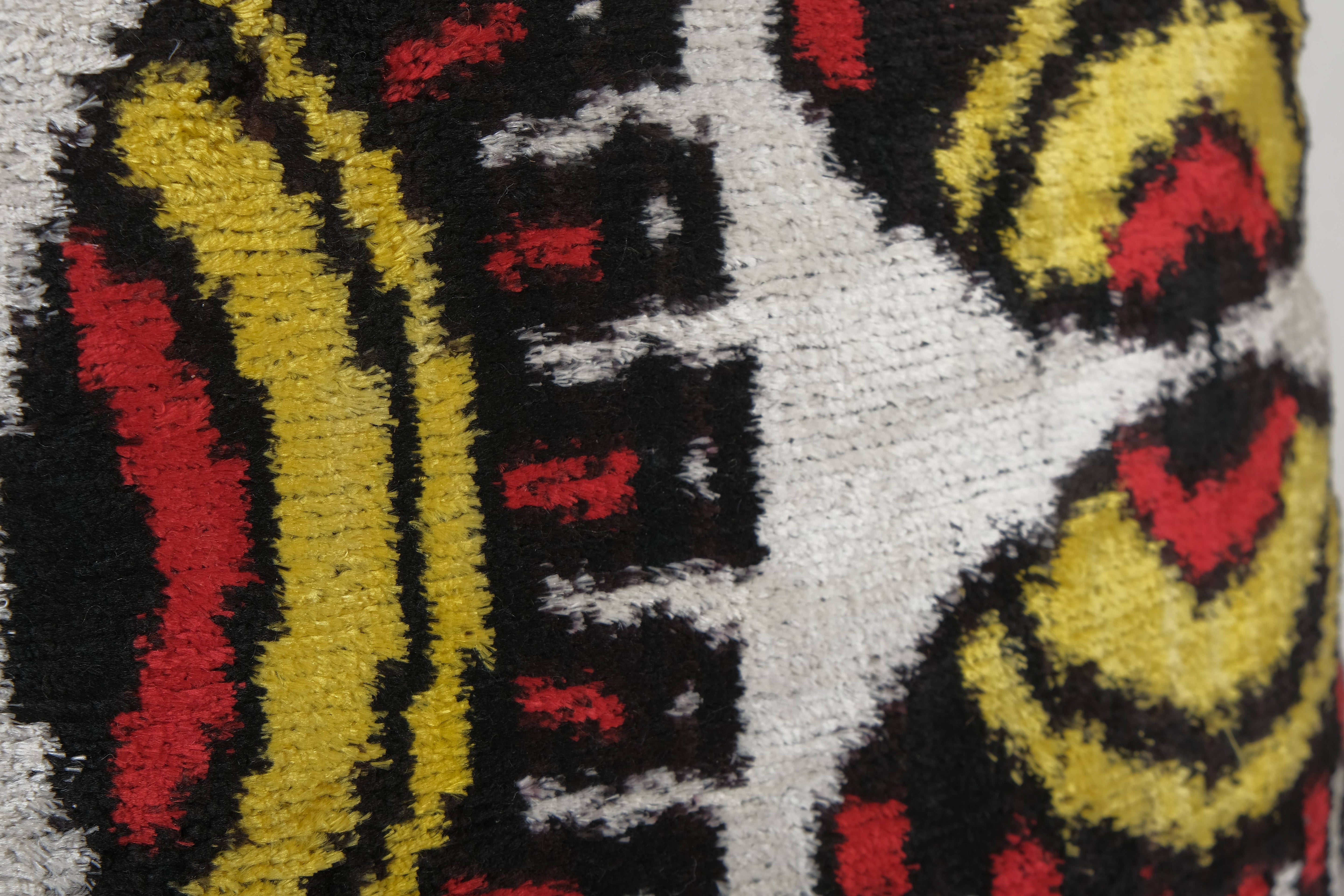 Silk Ikat Velvet Pillow Cover | 21'' x 22''
