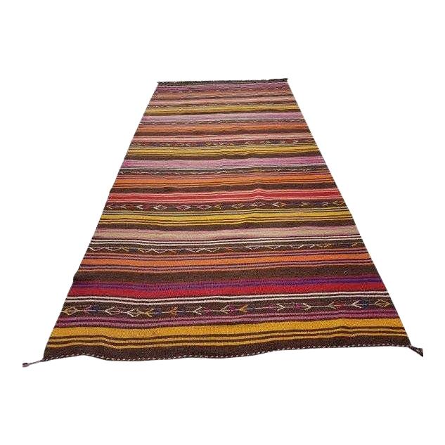 Vintage Turkish Kilim Rug 5' x 10'5''