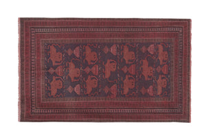 Vintage Turkish Soumac Rug 3'10'' x 6'2''