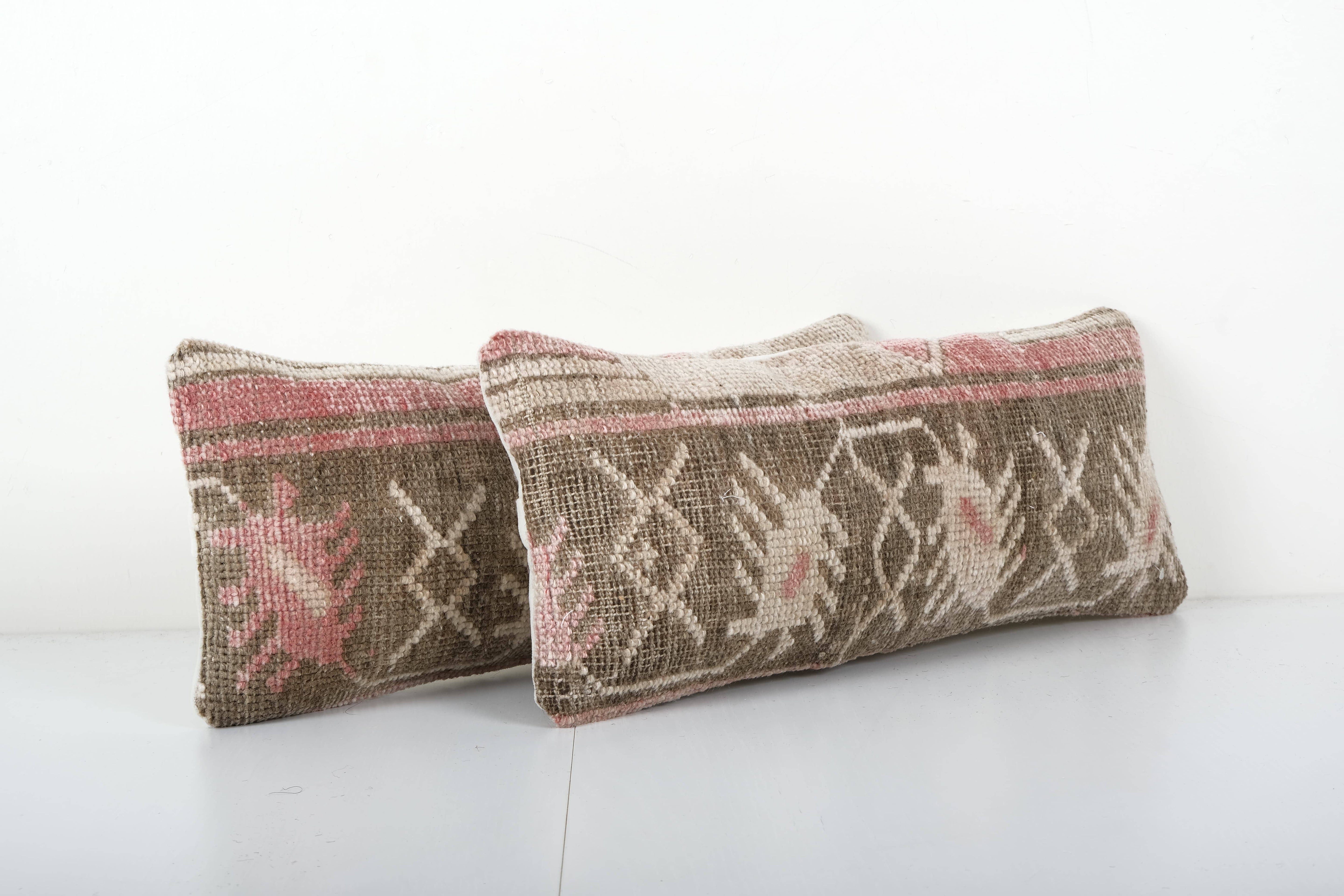 Rug Pillow Cover Set of 2 | 10'' x 19''