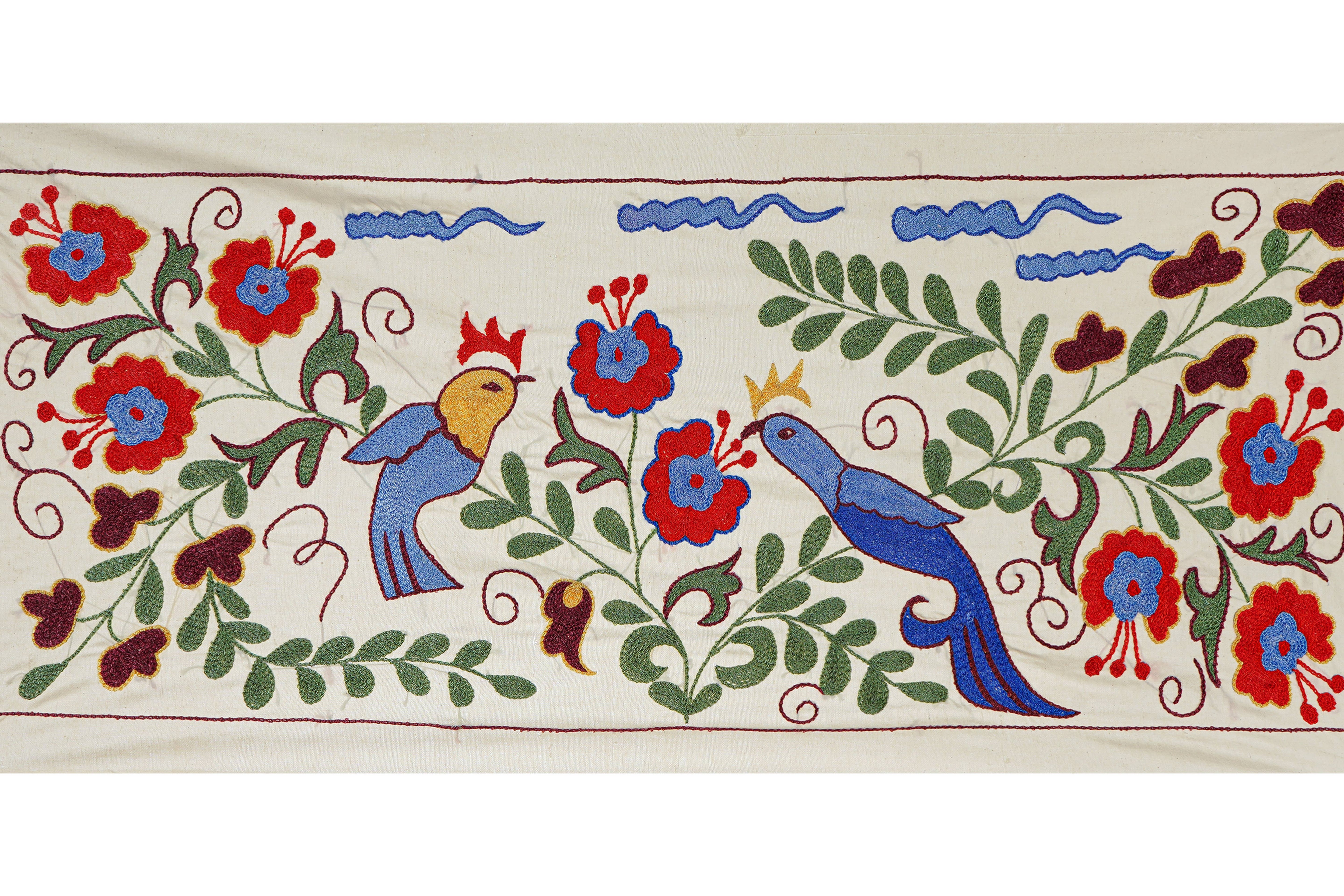Bird Suzani Wall Hanging & Tablecloth | 17'' x 38''