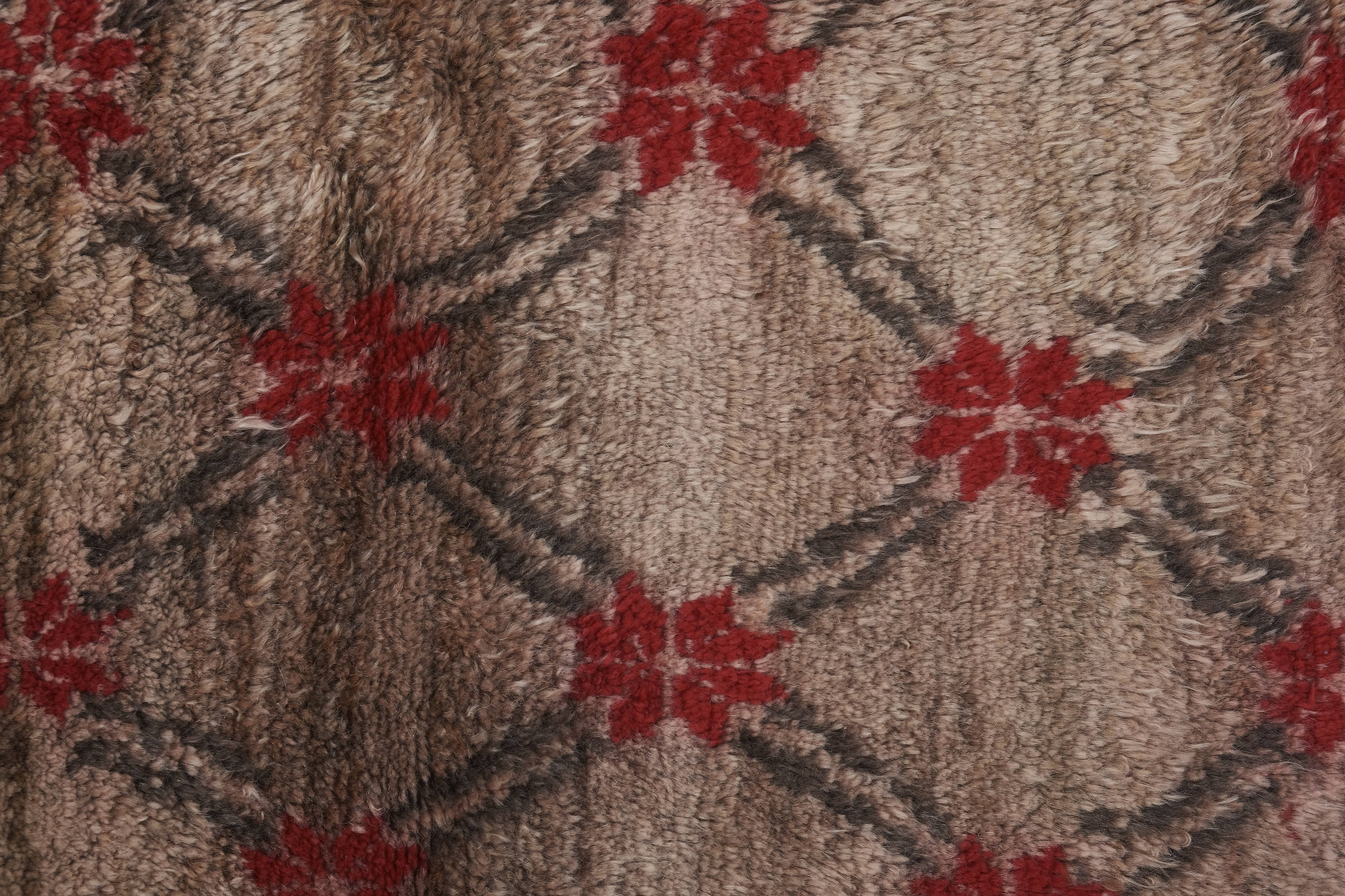 Vintage Turkish Tulu Rug 4'2'' x 7'1''