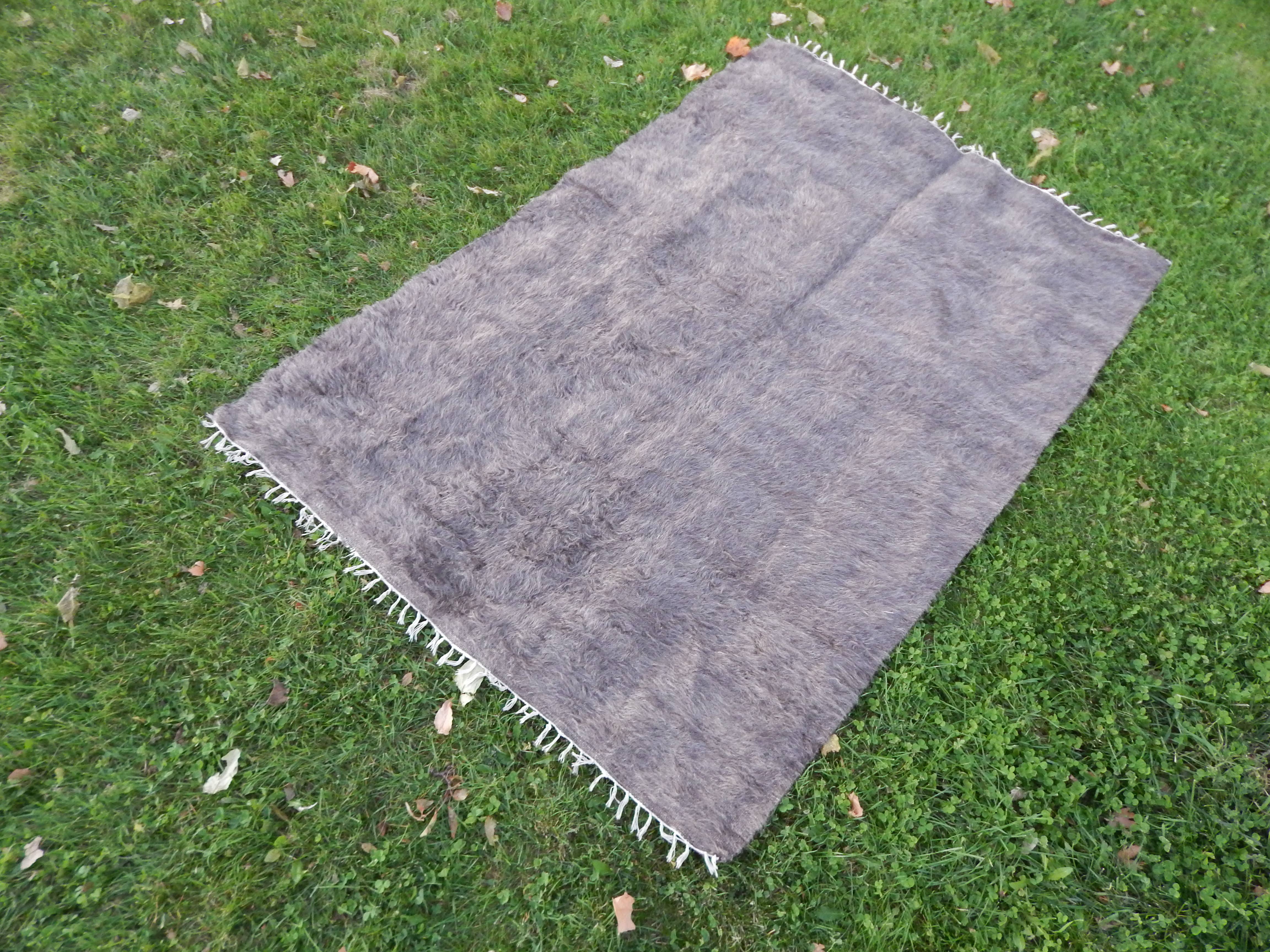 Handwoven Siirt Wool Blanket 4'4'' x 6'7''