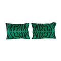 Tiger Silk Ikat Velvet Pillow Cover Set of 2 | 16'' x 22''