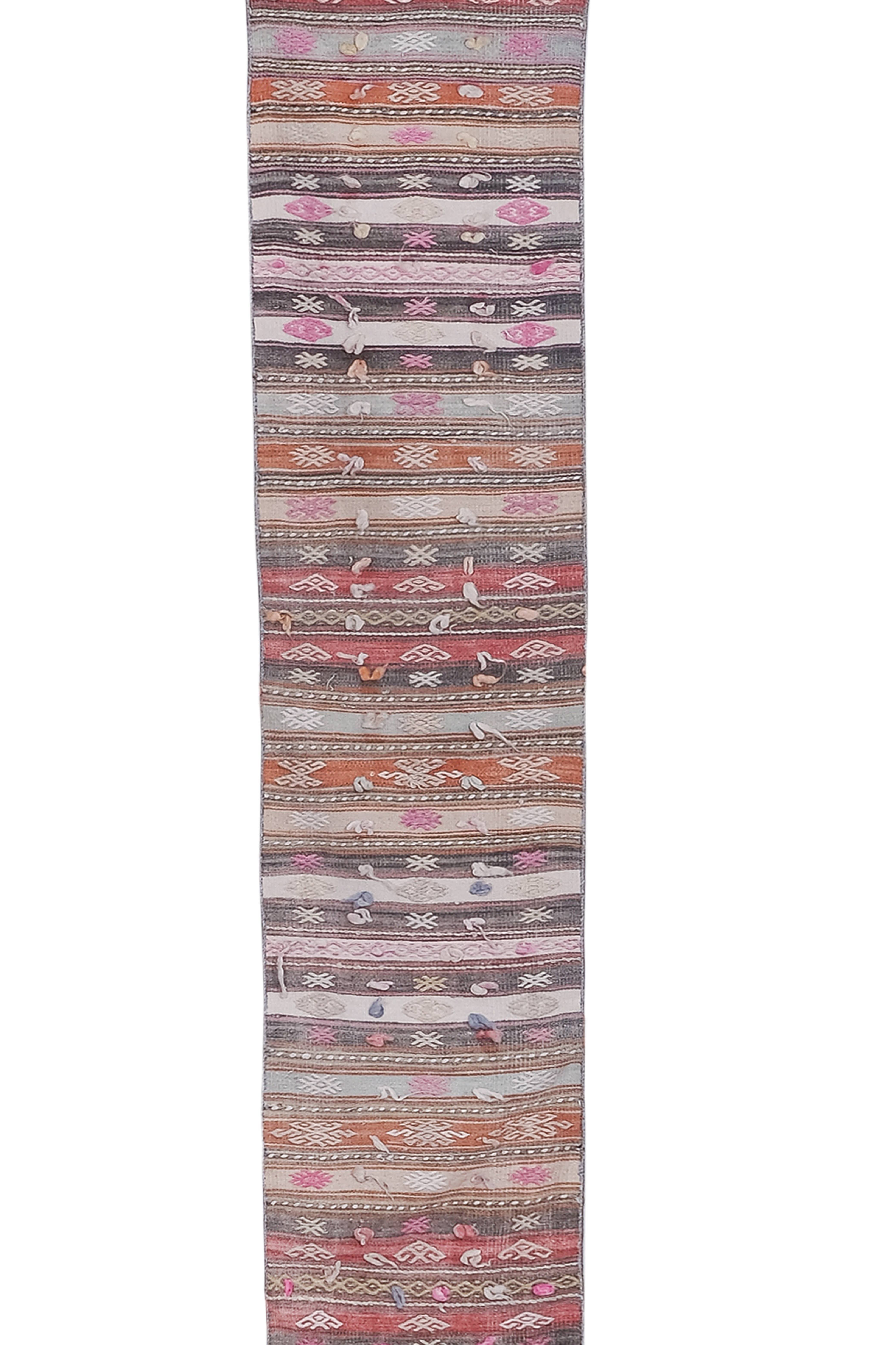 Vintage Turkish Kilim Runner 1'9'' x 23'1''