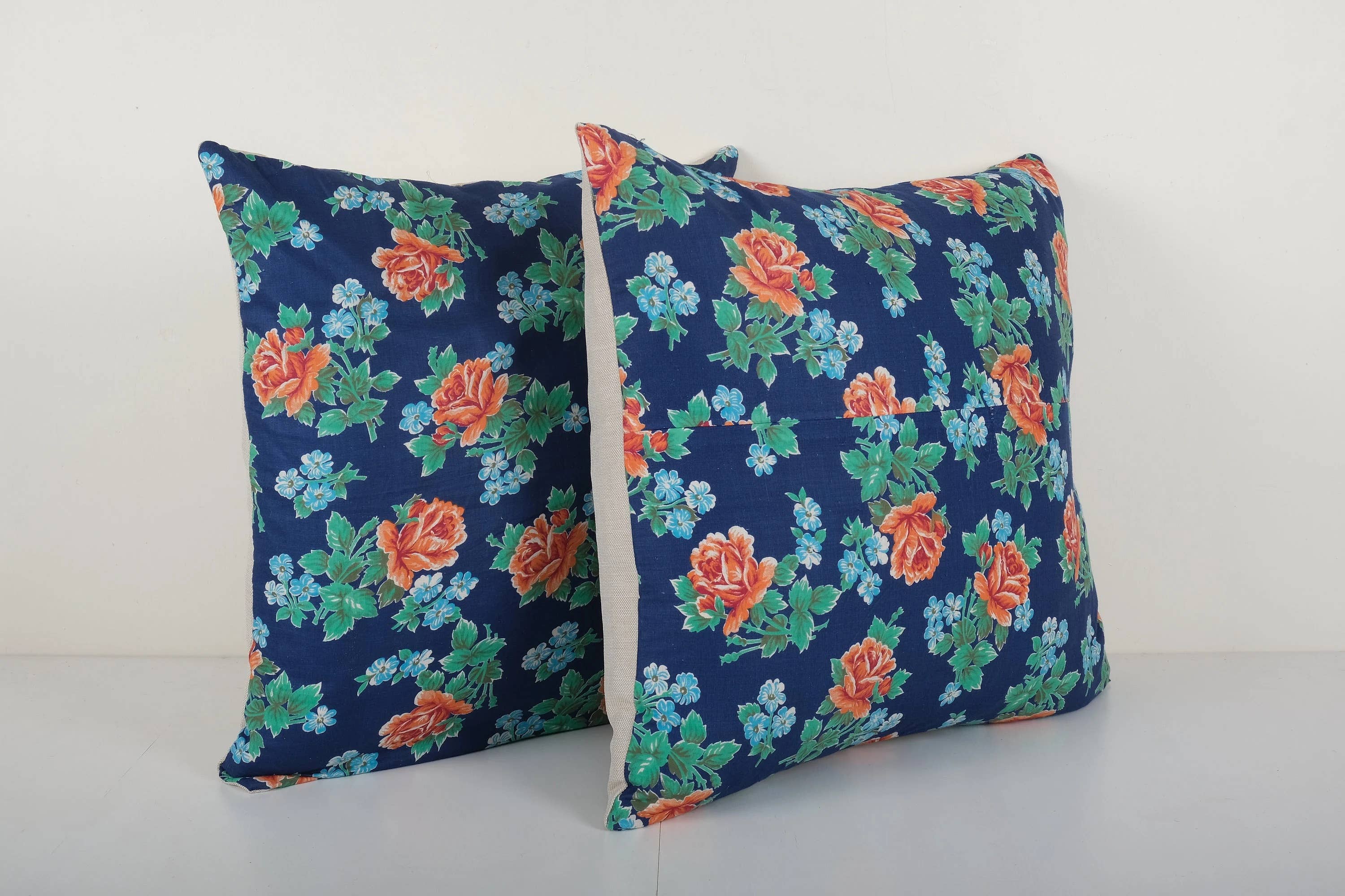 Pillow Cases Made from Mid-20th Century Uzbek Cotton Printed