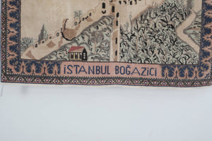 Vintage Turkish Rug 4'3'' x 5'1''