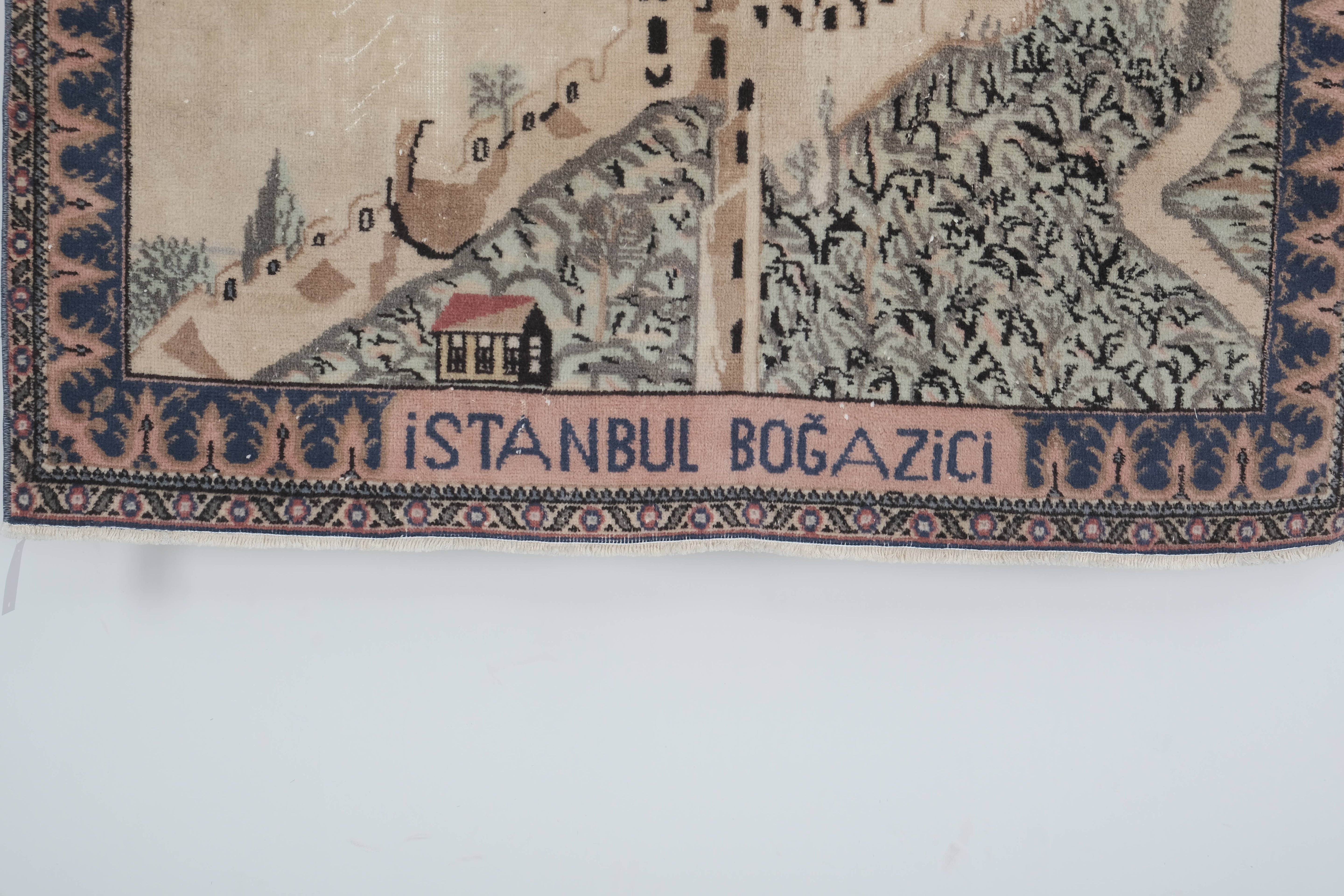 Vintage Turkish Rug 4'3'' x 5'1''