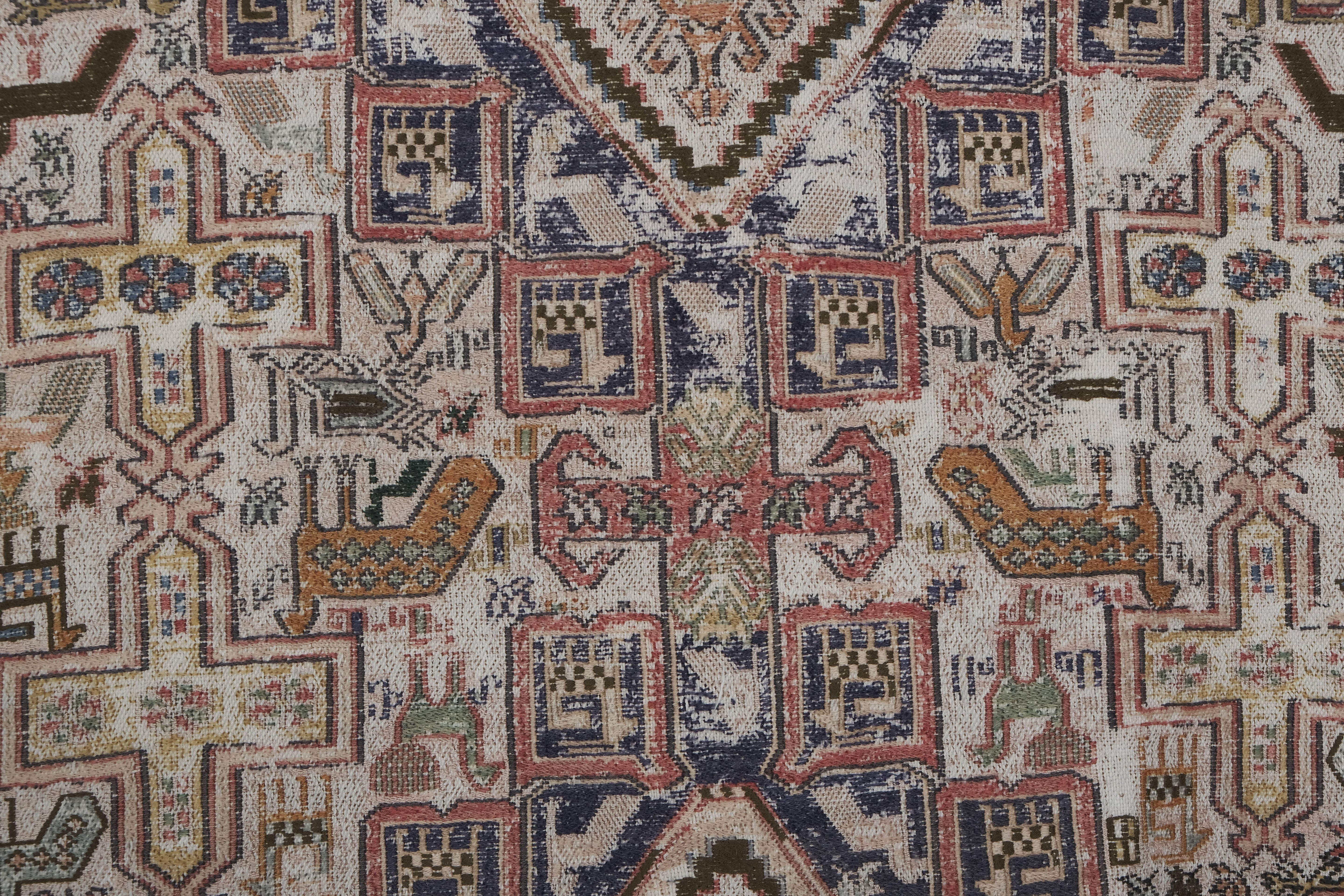 Vintage Turkish Soumac Kilim Rug 3'8'' x 6'8''