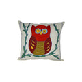 Owl Suzani Pillow Cover | 17'' x 18''
