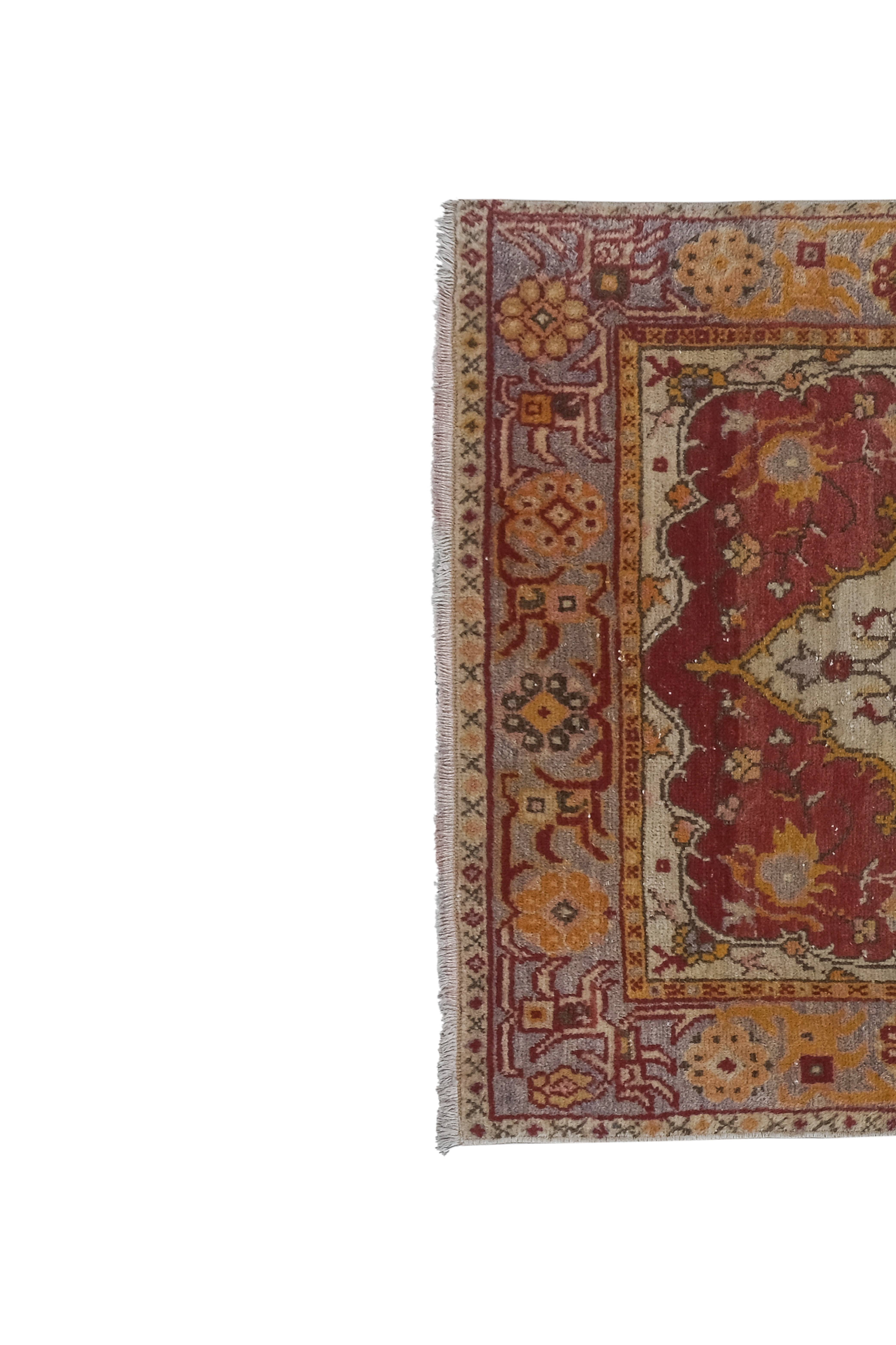 Vintage Oushak Rug 3'5'' x 7'4''