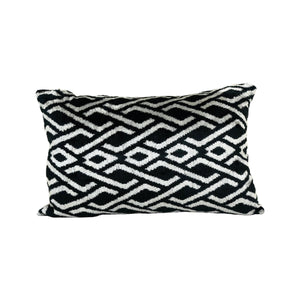 Silk Ikat Velvet Pillow Cover | 16'' x 24''