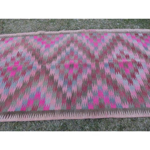 Vintage Caucasian Kilim Runner 3'11'' x 9'6''