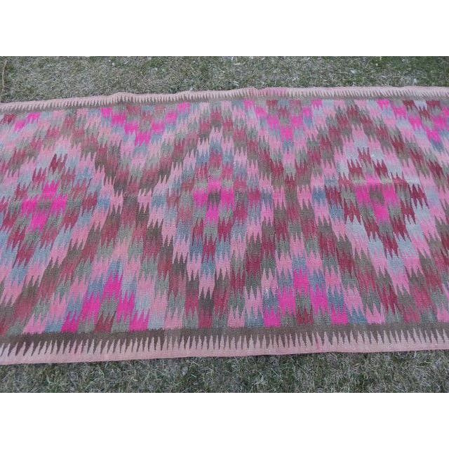 Vintage Caucasian Kilim Runner 3'11'' x 9'6''