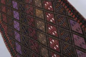 Vintage Turkish Kilim Runner 2'2'' x 16'1''