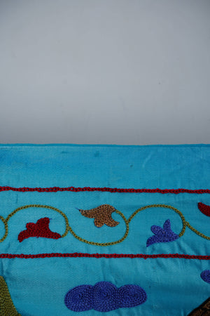 Hand-Embroidered Suzani Wall Hanging & Bedspread 3'5'' x 6'3''