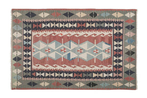 Vintage Turkish Anatolian Kilim Rug 4'8'' x 7'3''