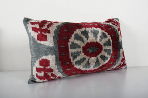Silk Ikat Velvet Pillow Cover | 13'' x 24''