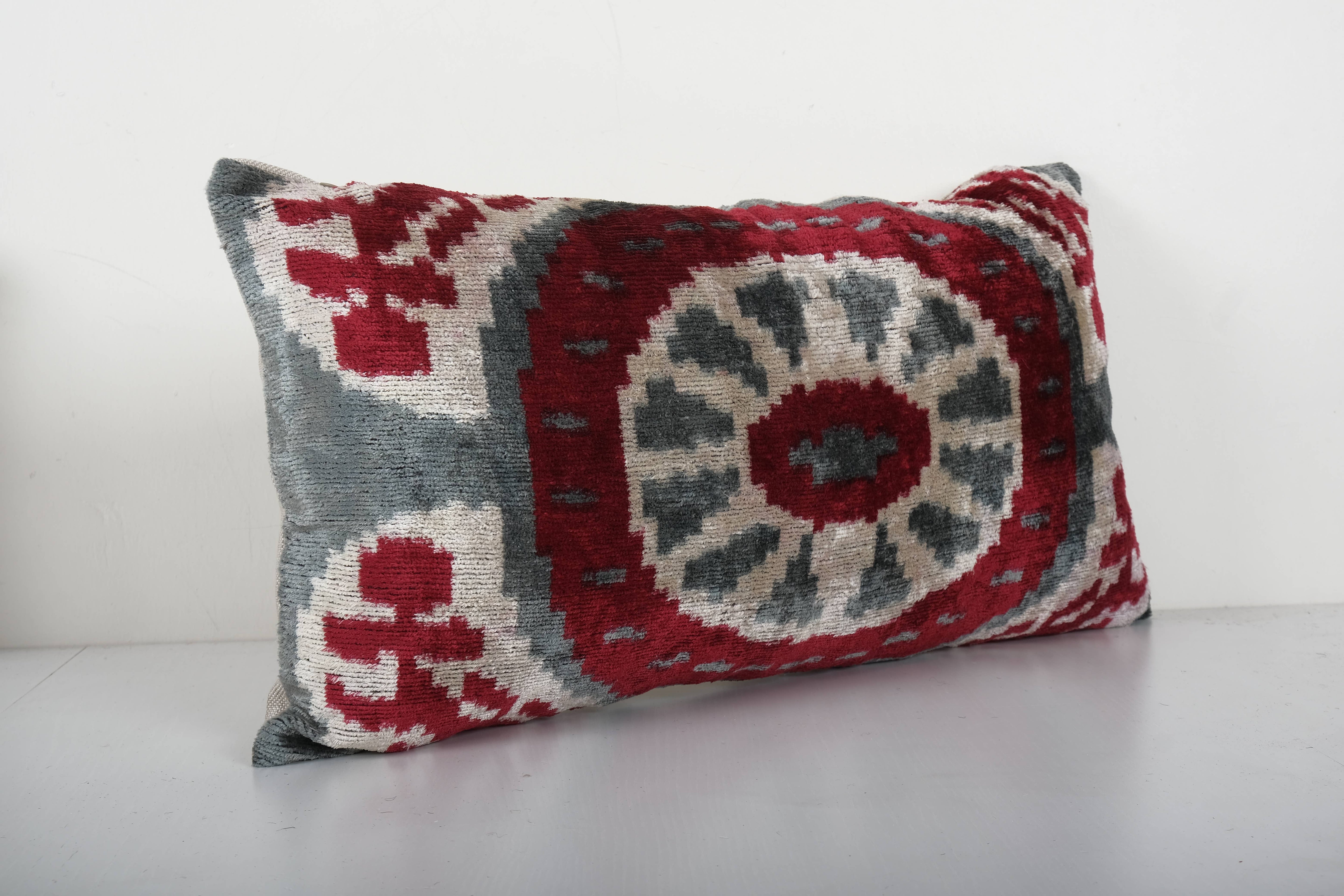 Silk Ikat Velvet Pillow Cover | 13'' x 24''