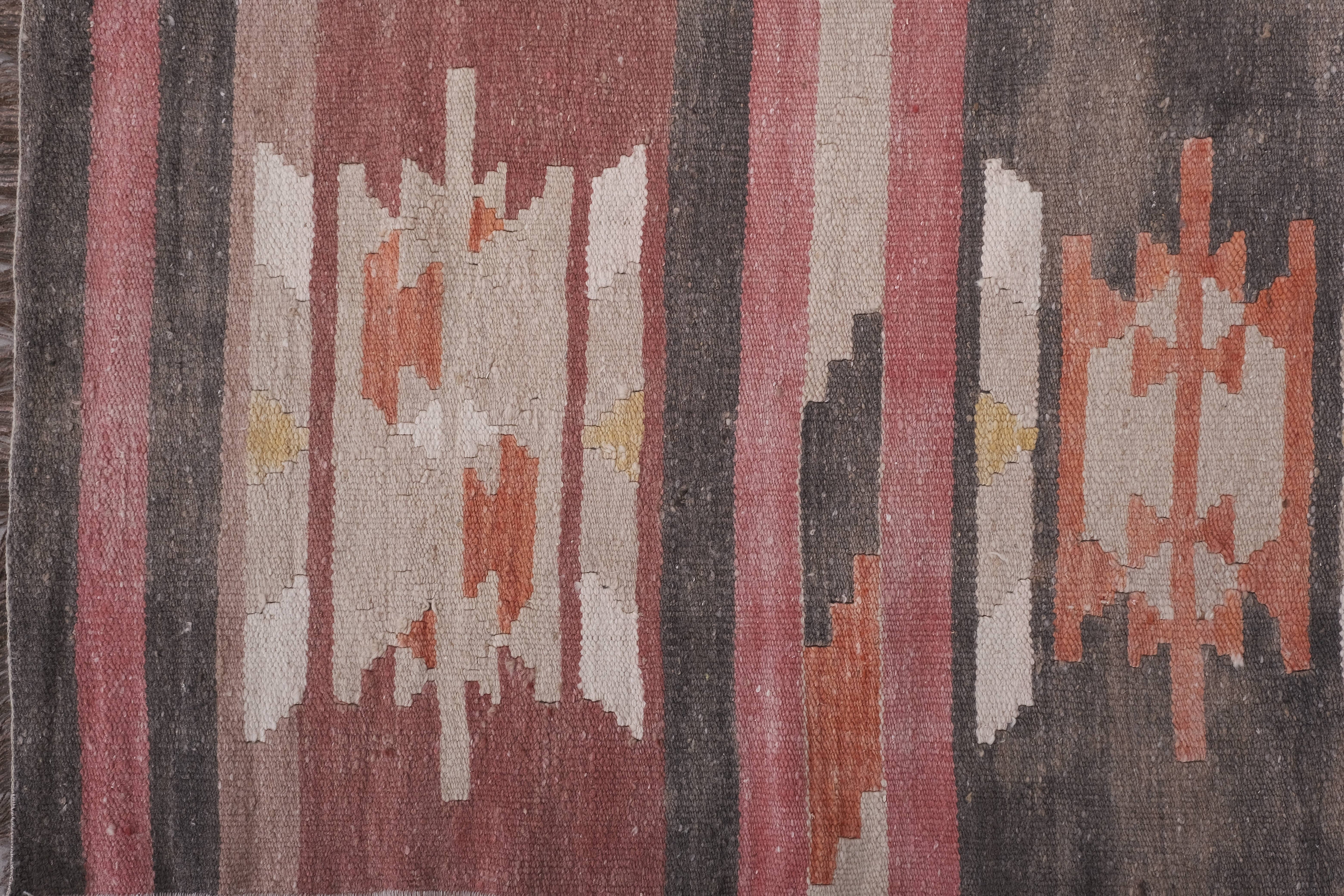 Vintage Turkish Kilim Runner 2'4'' x 22'