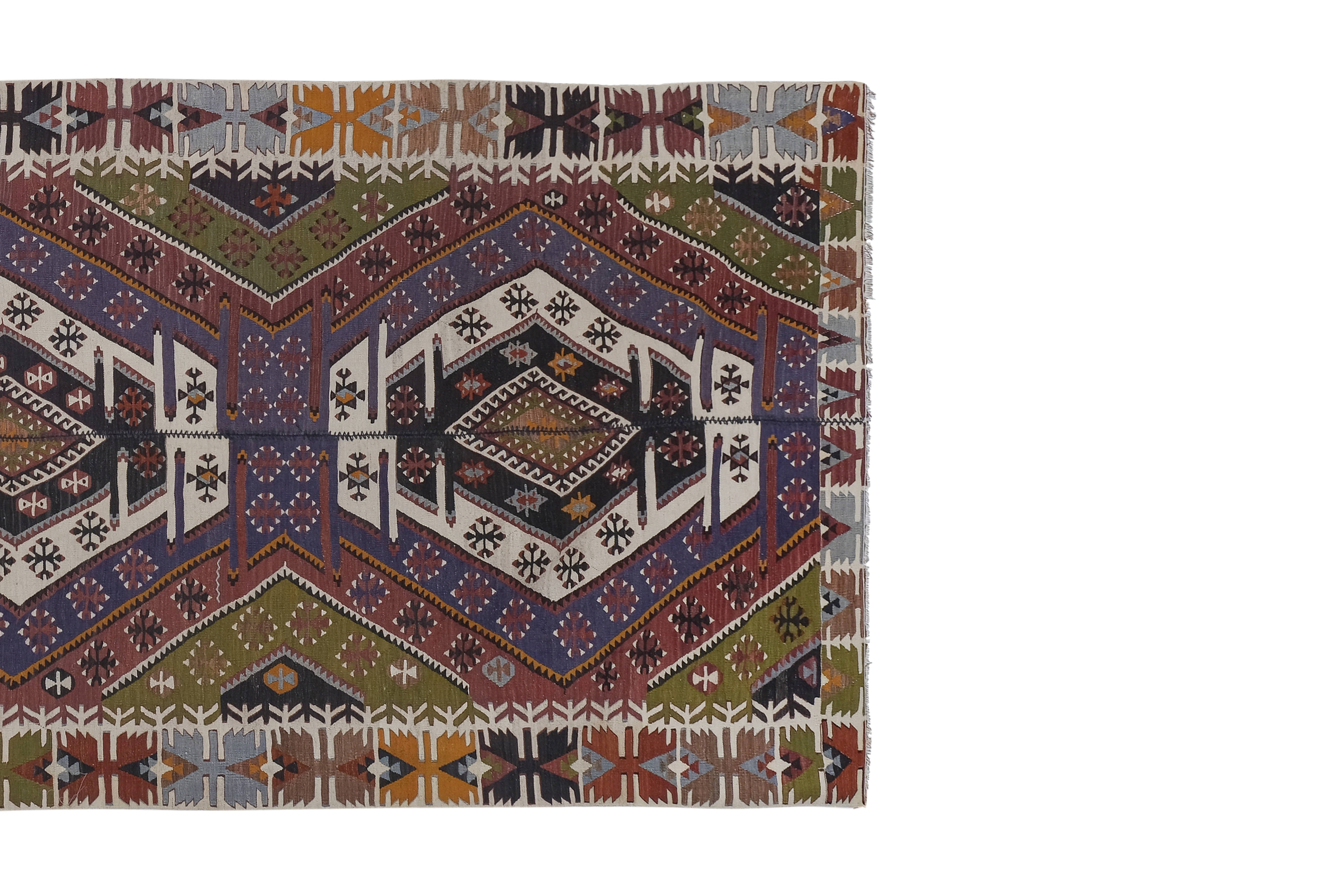 Vintage Turkish Anatolian Kilim Rug 4'11'' x 11'11''