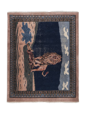 Vintage Turkish Rug 3'3'' x 4'