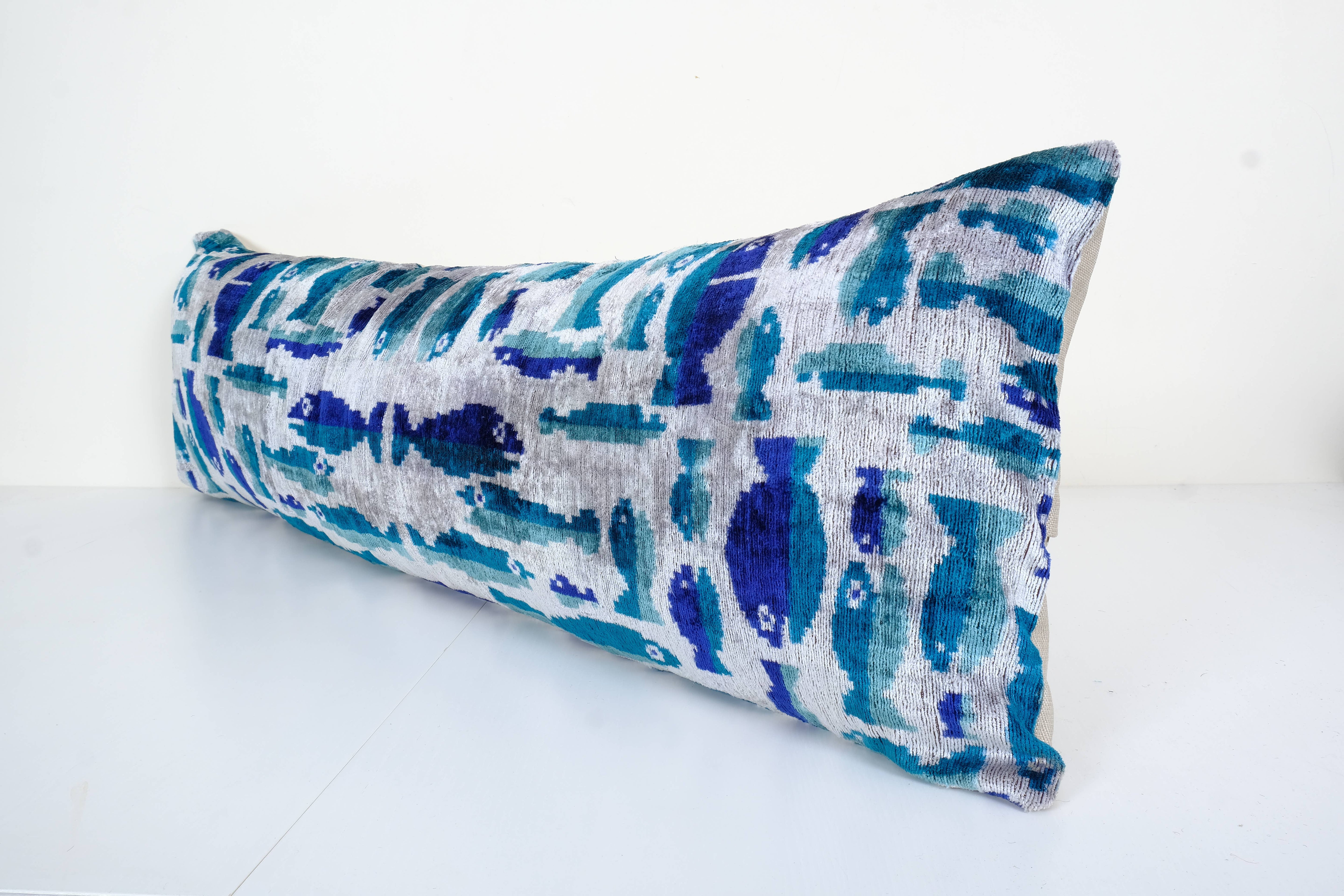 Silk Ikat Velvet Pillow Cover | 16'' x 48''