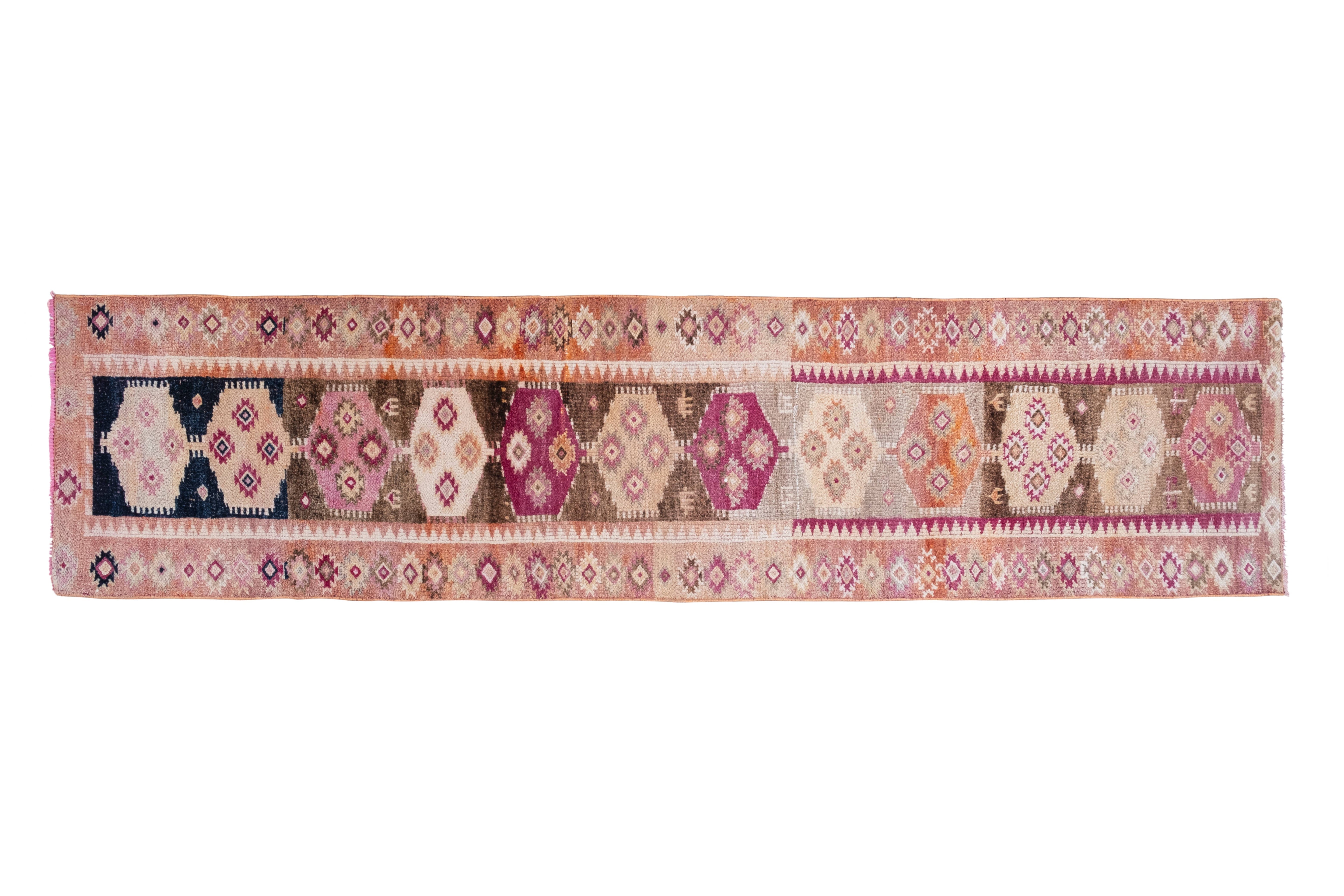 Vintage Kurdish Runner Rug 2'8'' x 10'4''