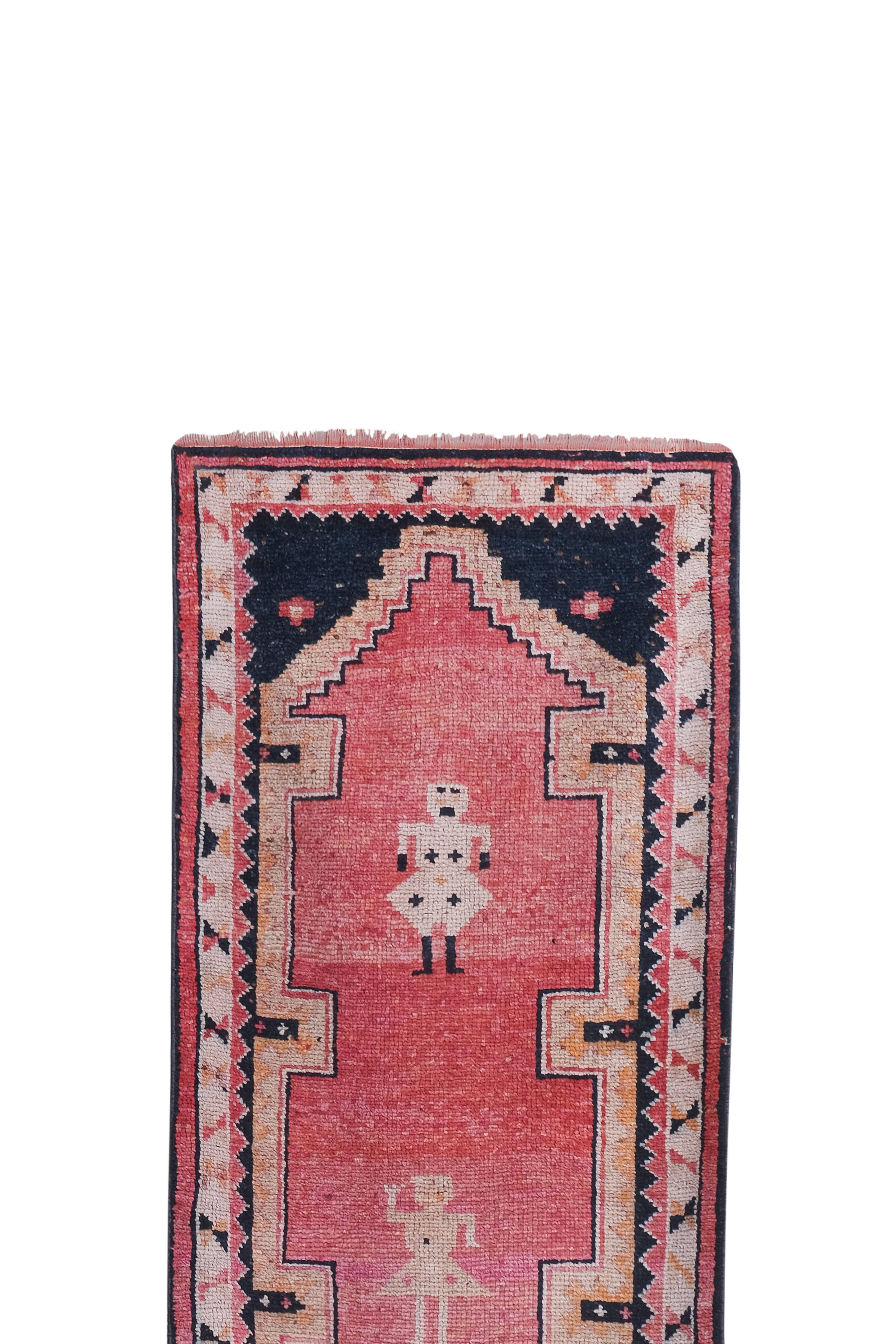 Vintage Turkish Runner Rug 3'2'' x 10'