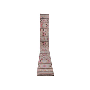 Vintage Turkish Kilim Runner 2'9'' x 21'8''