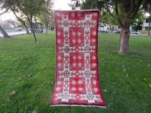 Vintage Turkish Anatolian Runner Rug 3'9'' x 8'2''