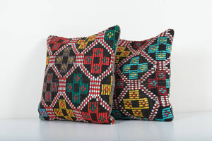 Kilim Pillow Cover Set of 2 | 16'' x 16''