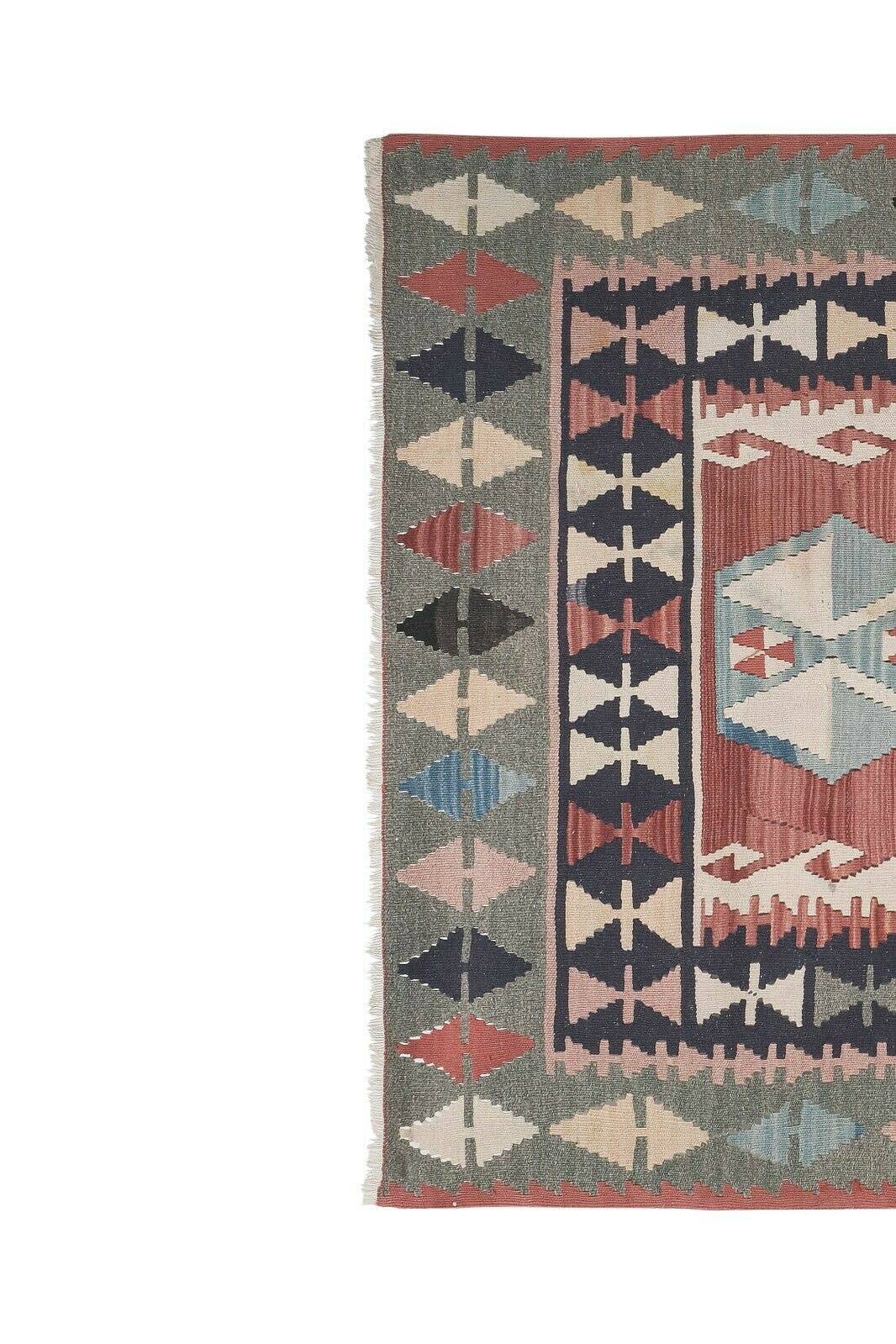 Vintage Turkish Anatolian Kilim Rug 4'8'' x 7'3''