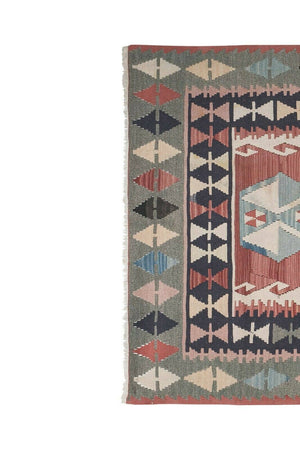 Vintage Turkish Anatolian Kilim Rug 4'8'' x 7'3''