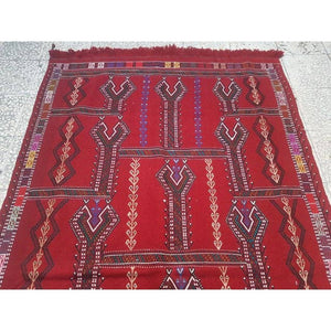 Vintage Turkish Karapinar Kilim Rug 5'8'' x 8'2''