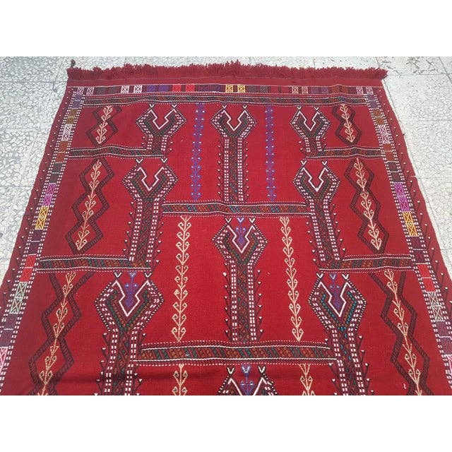Vintage Turkish Karapinar Kilim Rug 5'8'' x 8'2''