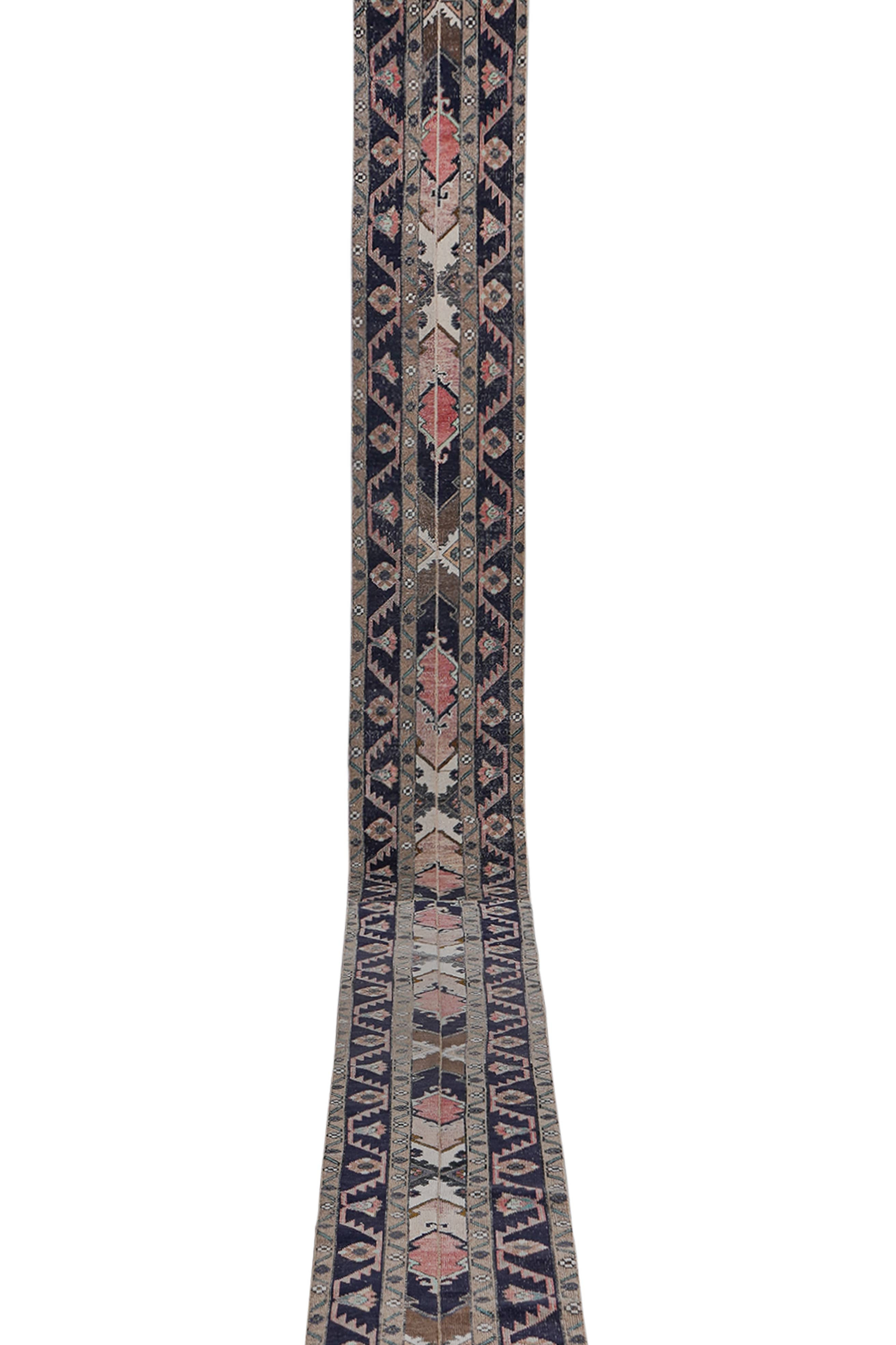 Vintage Turkish Runner Rug 1'8'' x 22'3''