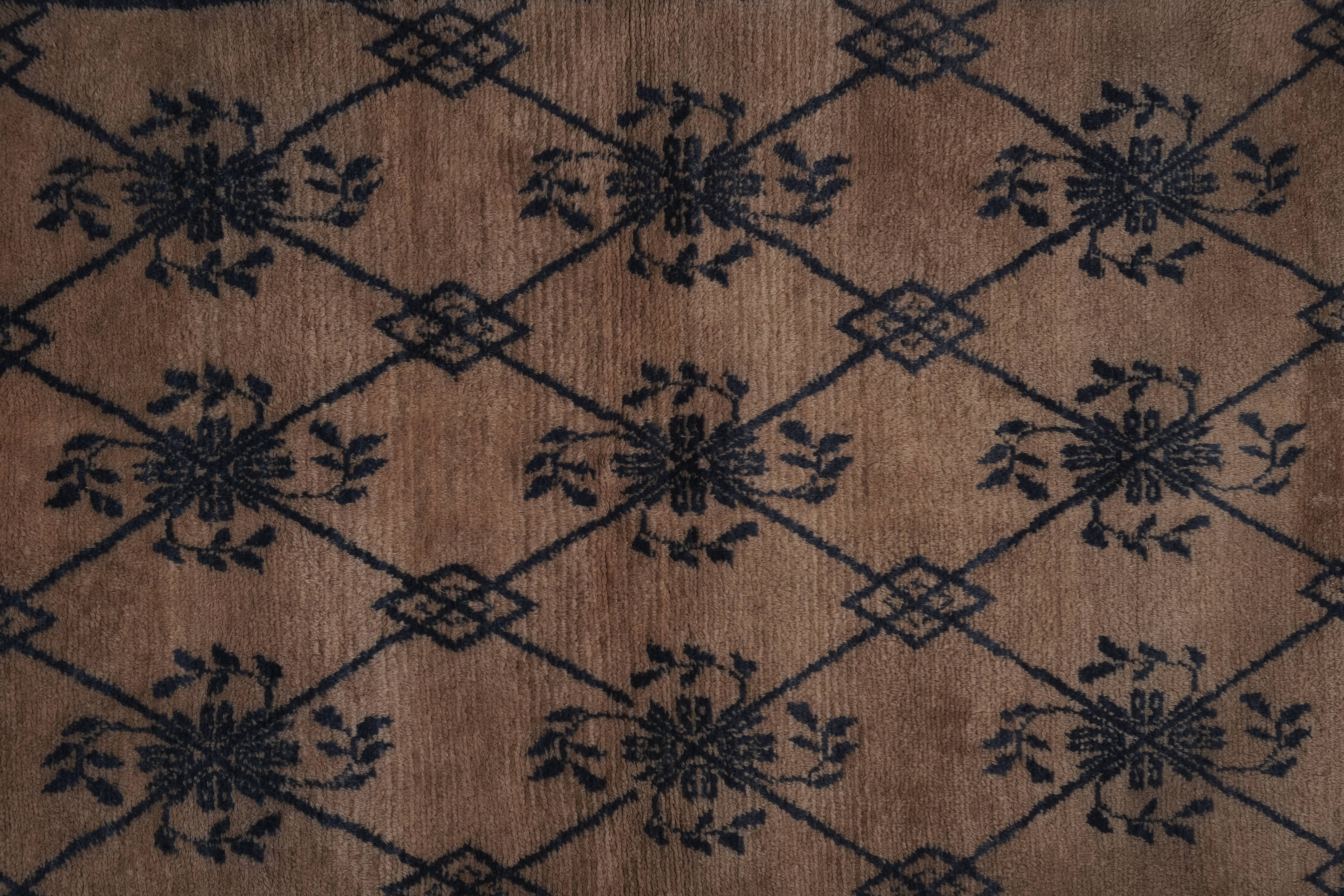 Vintage Turkish Shaggy Rug 3'9'' x 5'4''