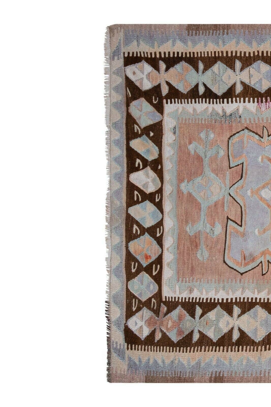 Vintage Turkish Kilim Rug 5'1'' x 11'10''