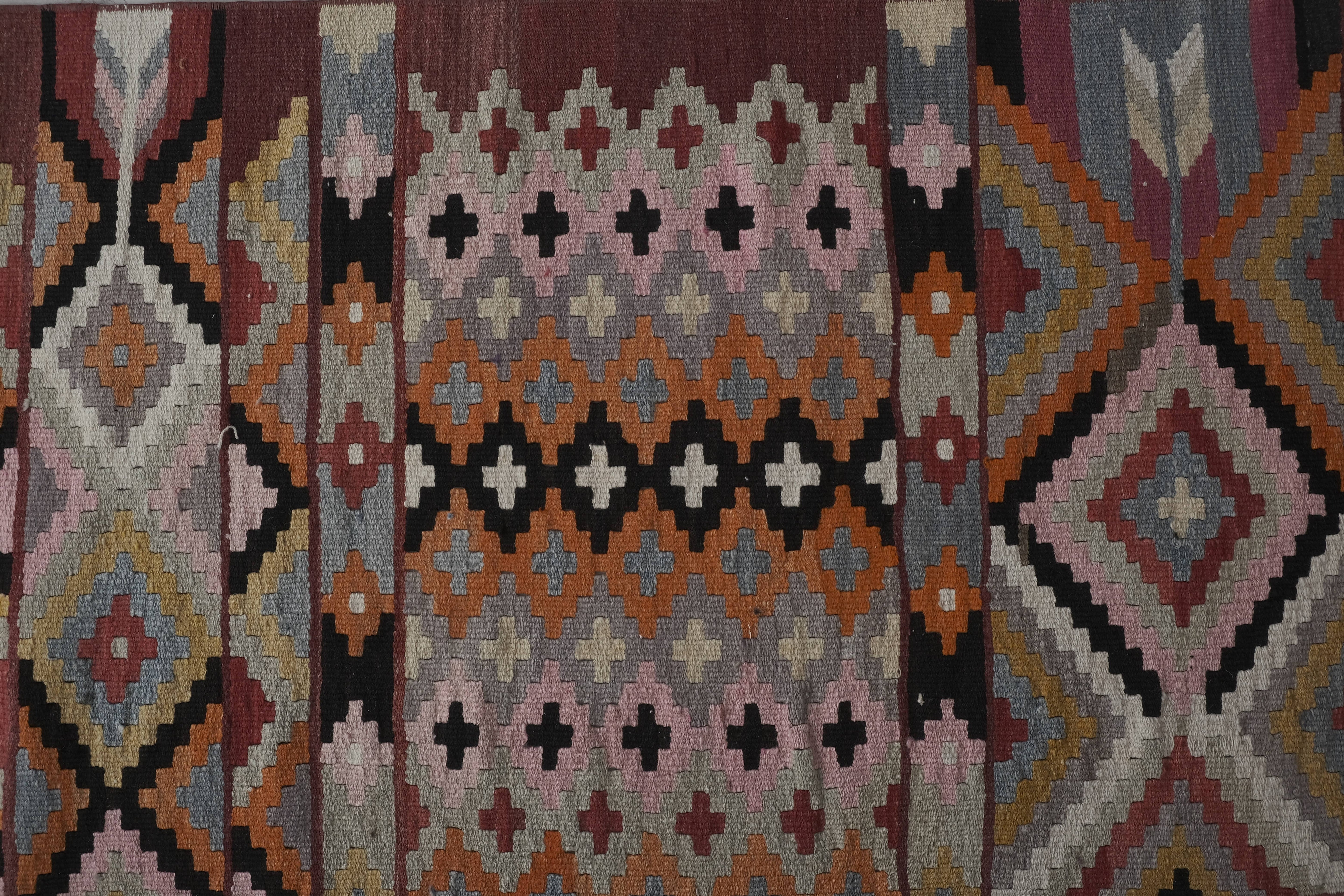 Vintage Turkish Kilim Runner 2'6'' x 14'7''