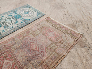 Vintage Turkish Yastik Rugs Set of 2 | 22'' x 36''