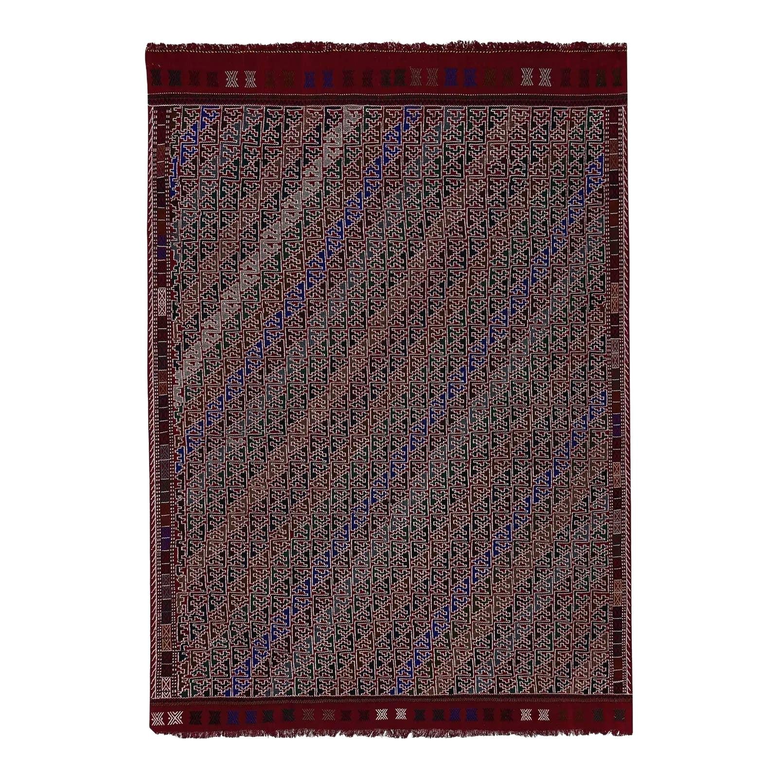 Vintage Turkish Kilim Rug 5'4'' x 7'9''