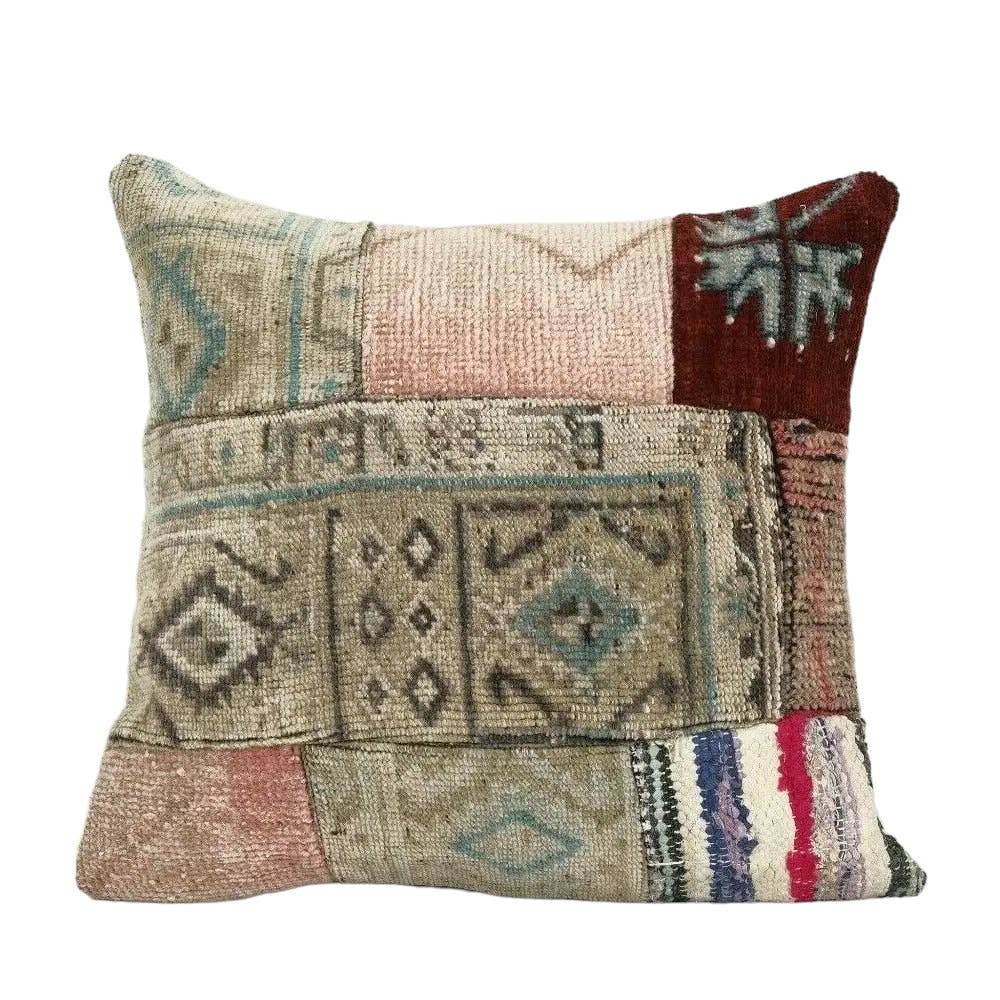Kilim Patchwork Pillow Cover | 18'' x 19''