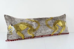 Silk Ikat Velvet Pillow Cover | 17'' x 48''