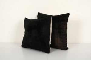 Silk Ikat Velvet Pillow Cover Set of 2 | 15'' x 15''