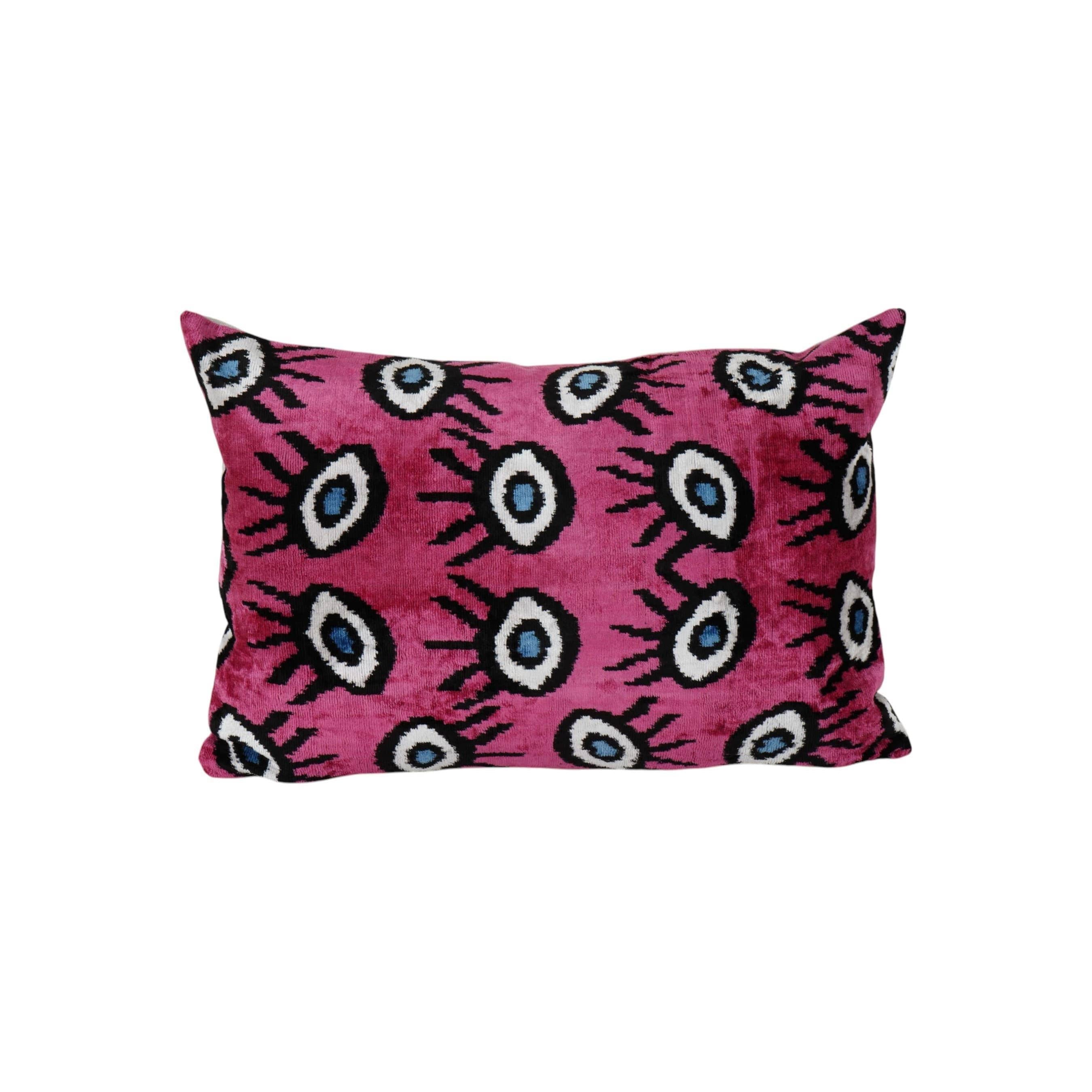 Silk Ikat Velvet Pillow Cover | 16'' x 24''