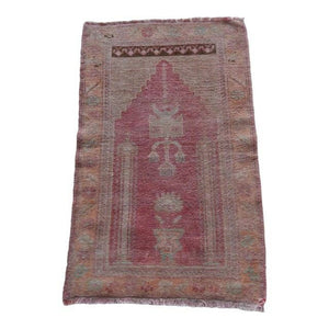 Vintage Oushak Yastik Rug 26'' x 41''