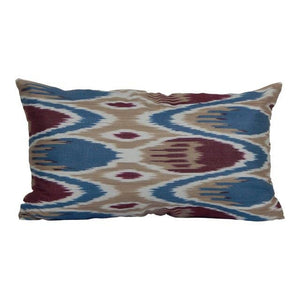 Silk Ikat Velvet Pillow Cover | 12'' x 20''