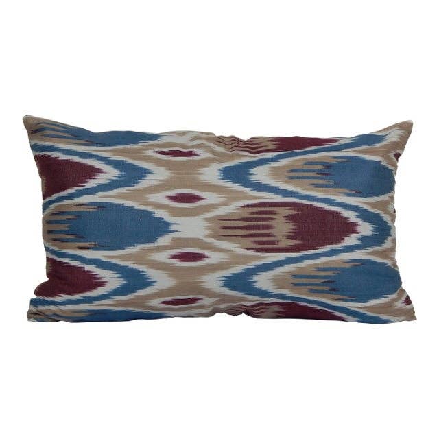 Silk Ikat Velvet Pillow Cover | 12'' x 20''