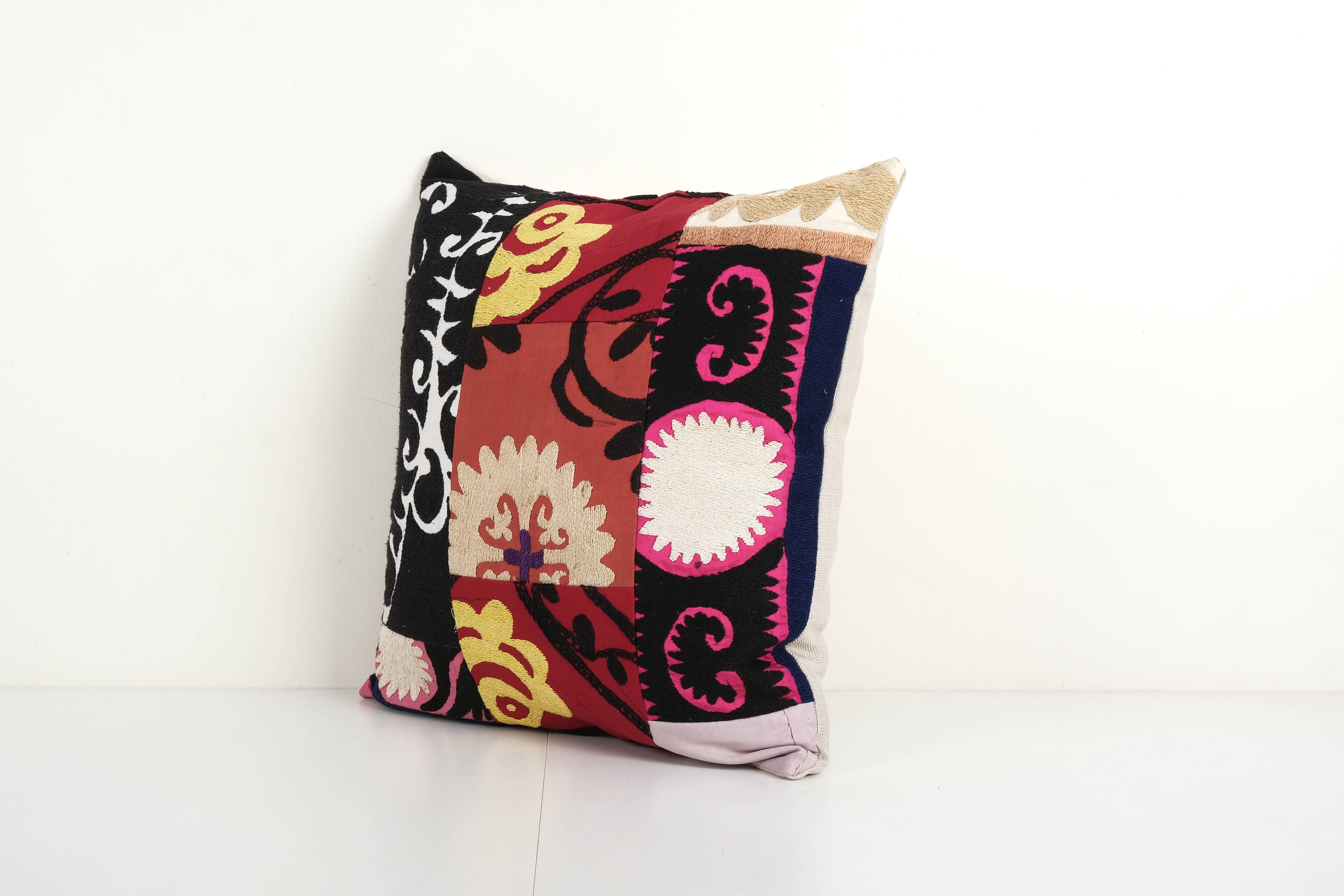 Suzani Patchwork Pillow Cover | 18'' x 19''
